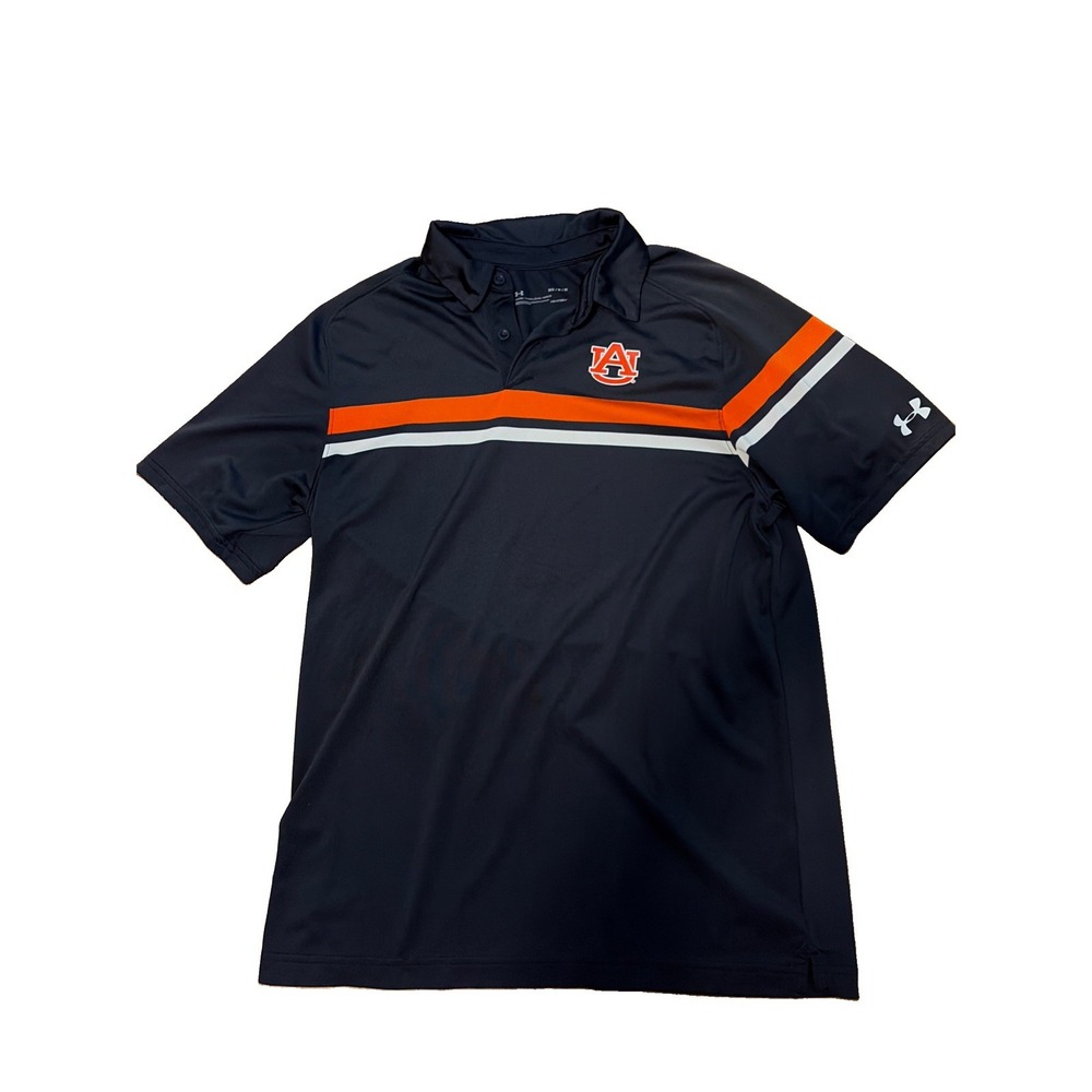 Auburn Tigers Men's Blue College Football Polo Under Armour HeatGear Medium